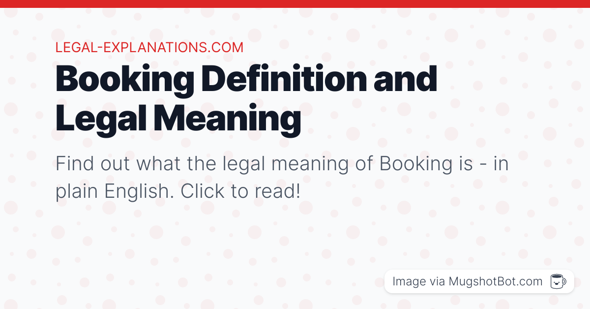 booking visit definition