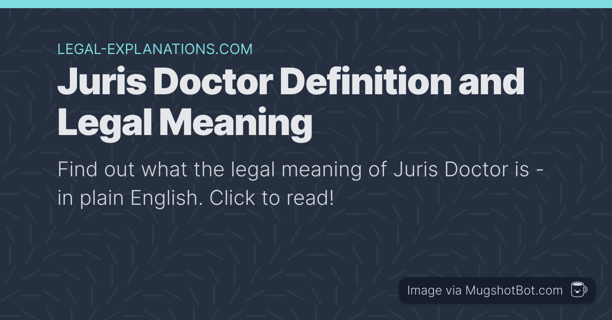 juris doctor non thesis meaning