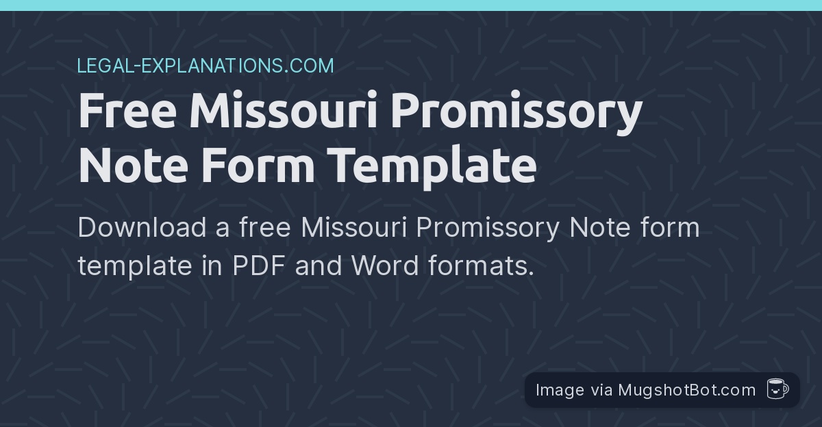 free-missouri-promissory-note-form-template