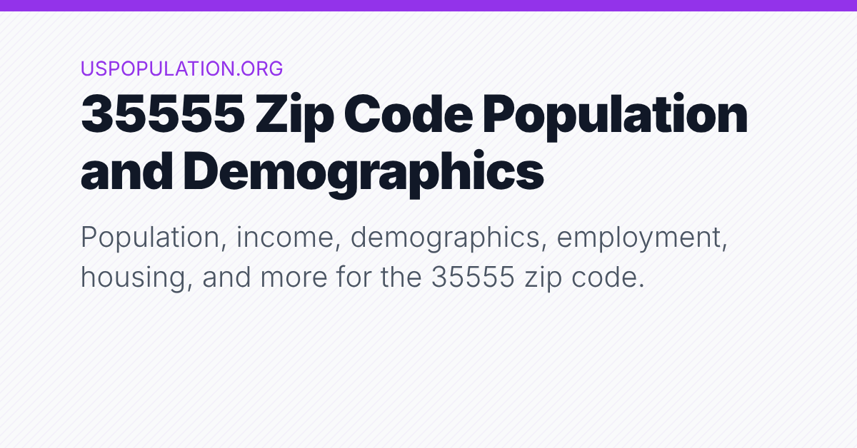 35555 Zip Code Population | Income, Demographics, Employment, Housing