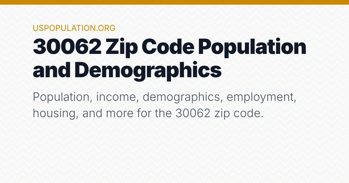 30062 Zip Code Population | Income, Demographics, Employment, Housing